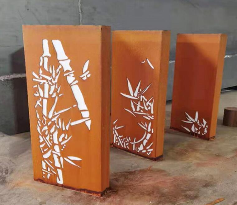 红古锈钢板灯箱